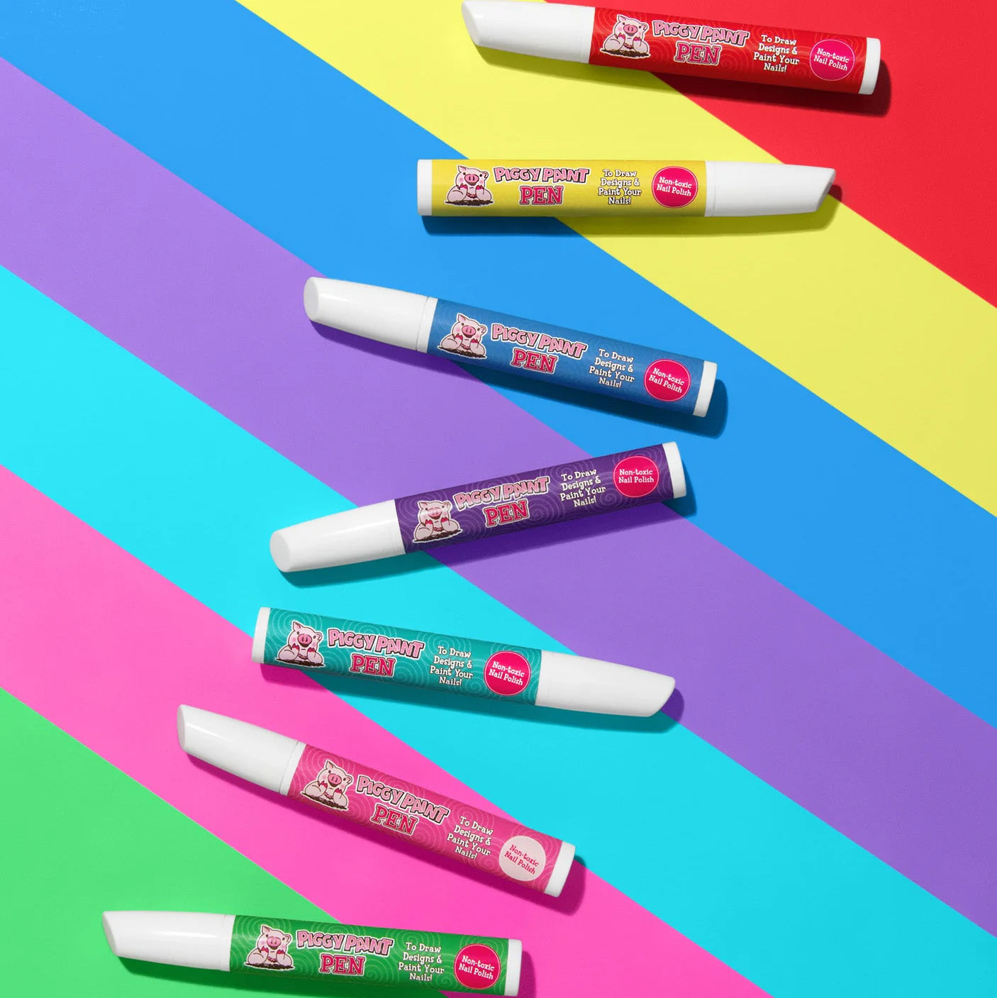 Twirly Teal Piggy Pen - Kids Non-toxic Nail Polish
