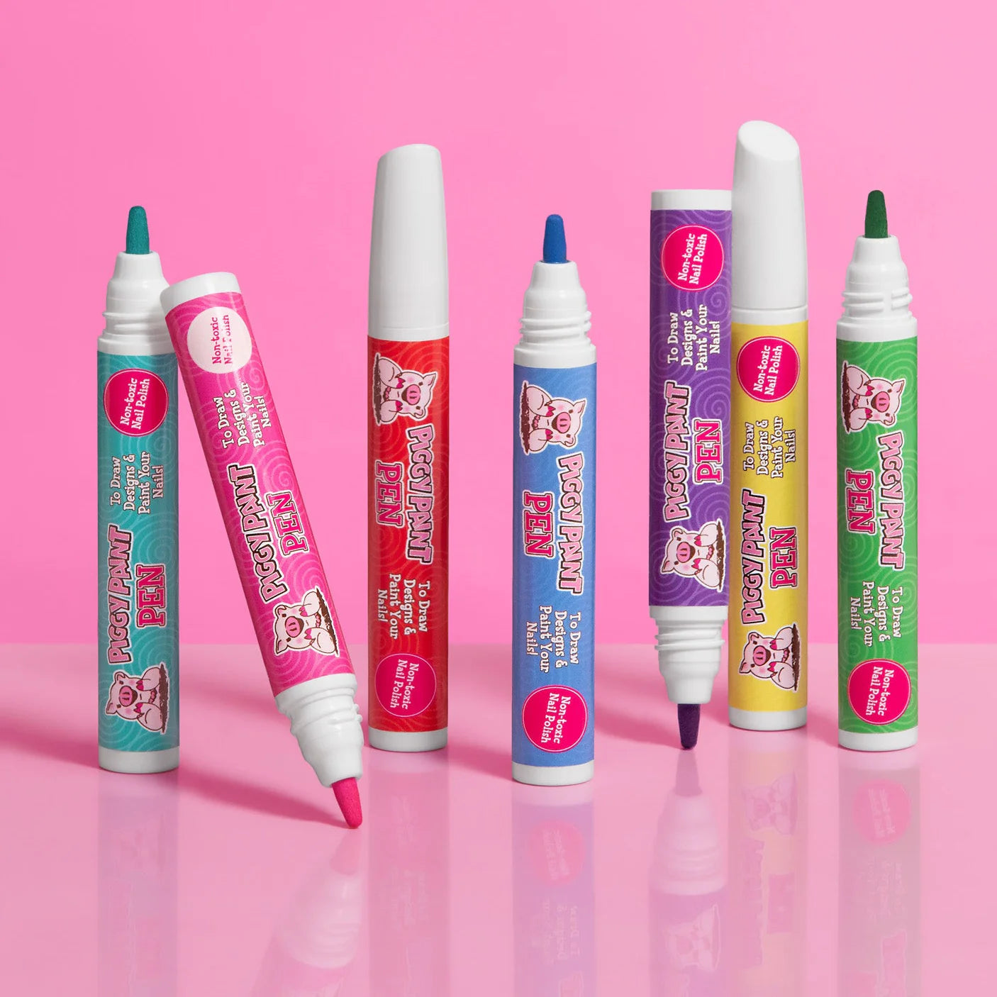Twirly Teal Piggy Pen - Kids Non-toxic Nail Polish