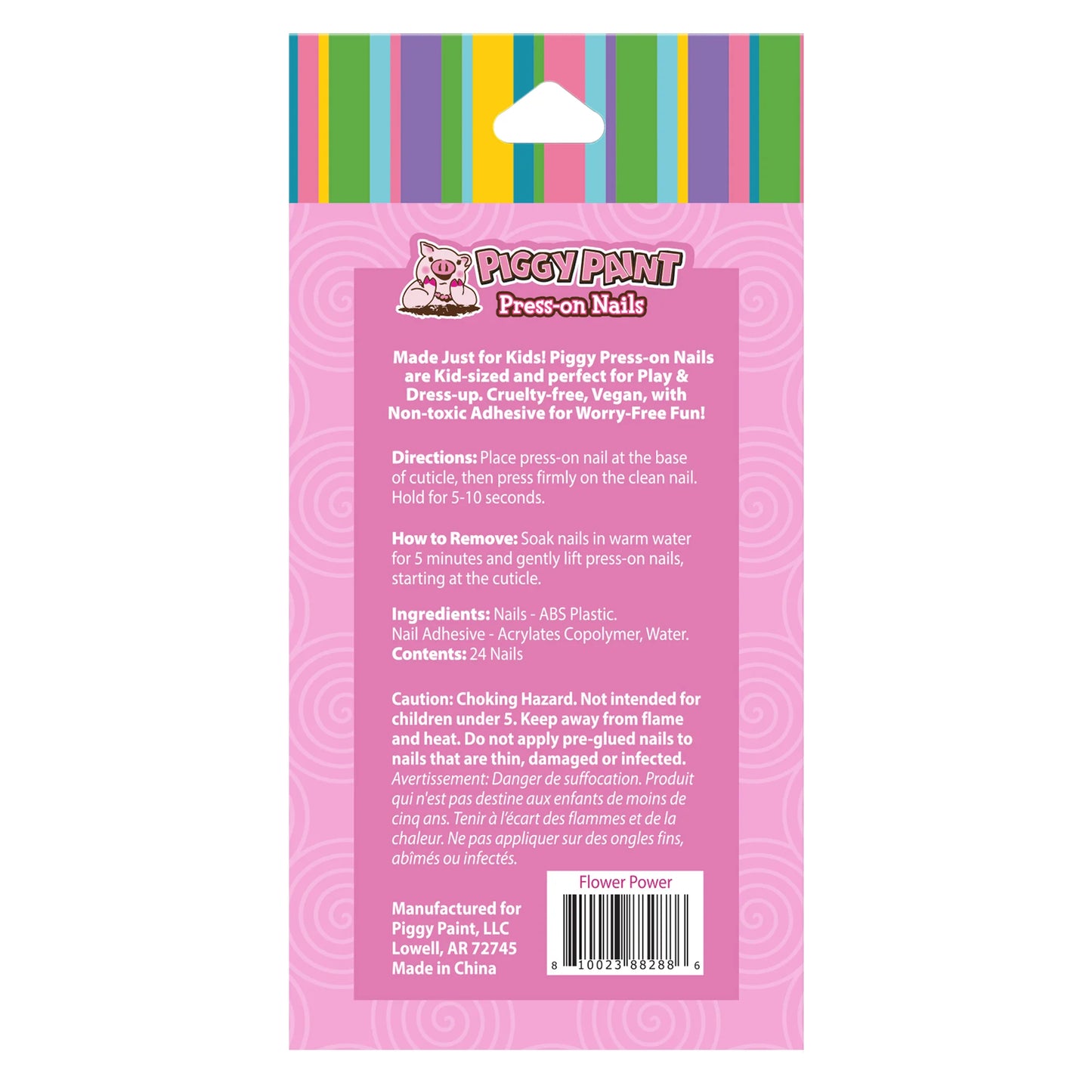 Flower Power Piggy Press-on Nails