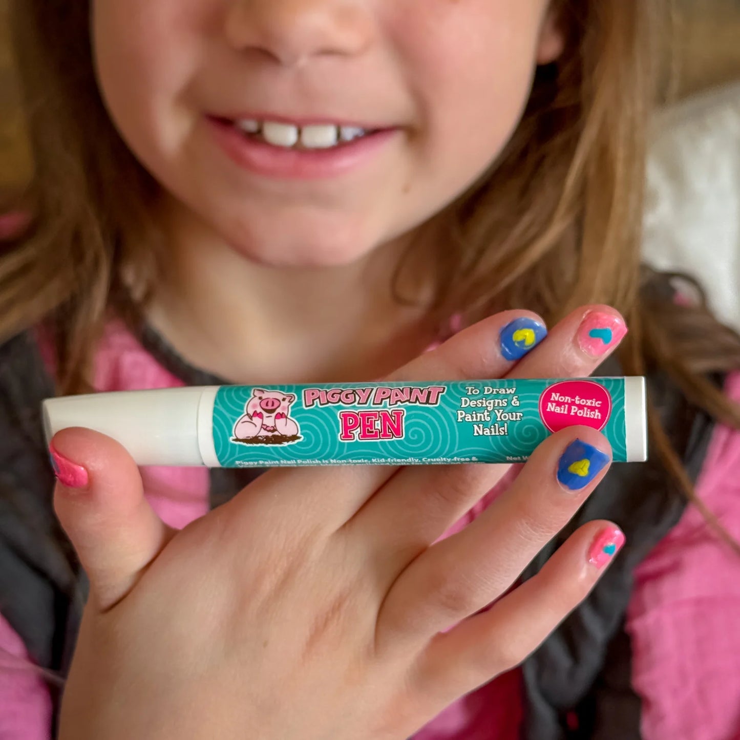 Twirly Teal Piggy Pen - Kids Non-toxic Nail Polish