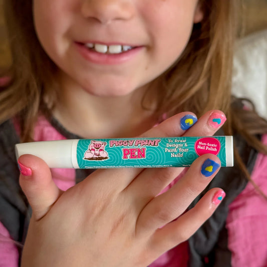 Twirly Teal Piggy Pen - Kids Non-toxic Nail Polish