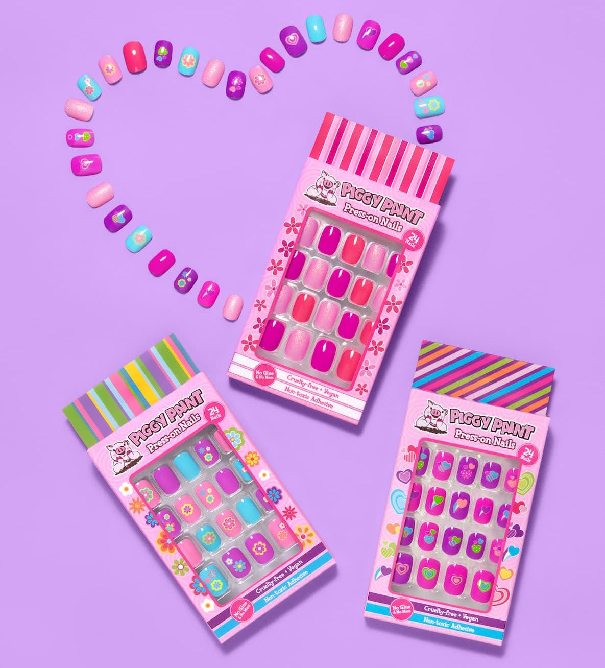 Pretty in Pink Piggy Press-on Nails